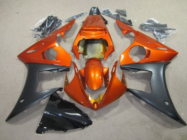 2003-2005 Orange Black Yamaha YZF R6 Motorbike Fairing Kits UK Factory