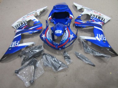 2003-2005 Blue White Motul Fiat Yamaha YZF R6 Motorcylce Fairings UK Factory