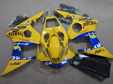 2003-2005 Yellow Motul Yamaha YZF R6 Motorcycle Fairing Kits UK Factory