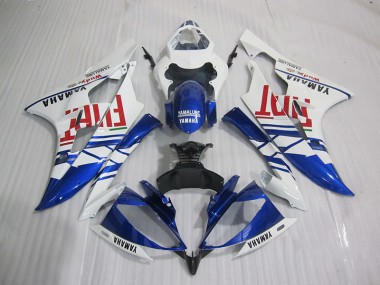 2006-2007 Blue White Fiat Yamaha YZF R6 Motorcyle Fairings UK Factory