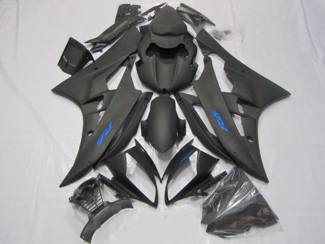 2006-2007 Black Blue Decal Yamaha YZF R6 Motorcycle Fairings Kit UK Factory